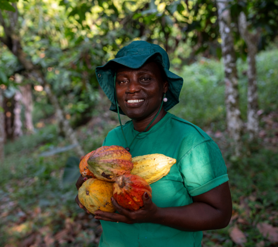 Leticia, cocoa farmer in Ghana