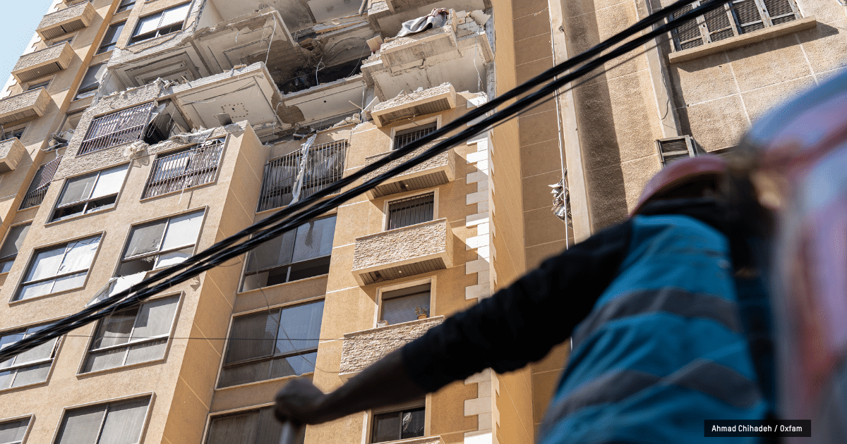 Immeuble détruit au Liban