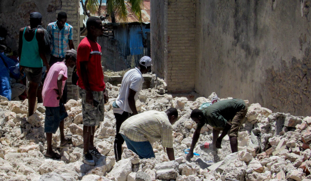 dégâts après le séisme en Haiti