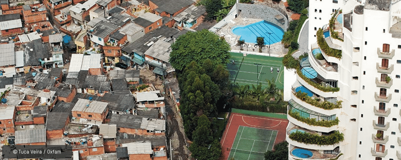 image du bidonville "Paraisopolis" au Brésil