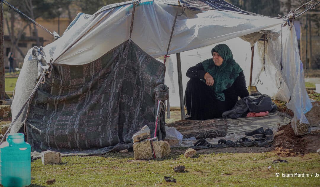 femme syrienne sous une tente
