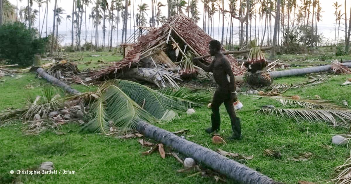 Habitation détruite au Vanuatu